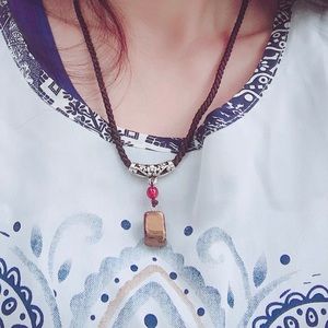 Handmade natural gemstone necklace pendant